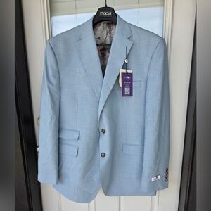 $350 Tayion Men's Classic-Fit Blazer Sports Coat Jacket Sz 44R Blue NWT Career